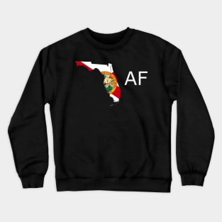 Florida Flag State Outline AF (white) Crewneck Sweatshirt